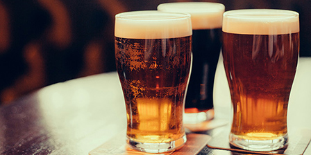 various beers on a table